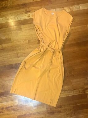 Uniqlo Orange Cotton Dress Size Small